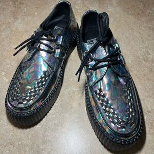 T.U.K. Shoes Chrome Oil Slick Viva Mondo Creepers